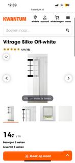 Vitrage 2 gelijke delen, Huis en Inrichting, Ophalen of Verzenden, Zo goed als nieuw, Wit, 200 cm of meer