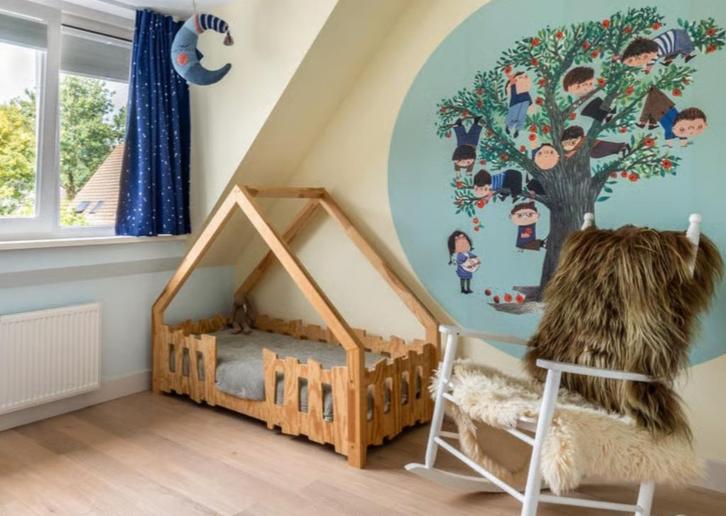 Kinderbed Petit Puk JARDIN 140x70, Huis en Inrichting, Slaapkamer | Bedden, Zo goed als nieuw, Eenpersoons, 70 cm of minder, 190 cm of minder