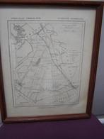 landkaartje uit 1867, Haskerland (Joure) Friesland ingelijst, Kuyper, Ophalen of Verzenden, 1800 tot 2000, Nederland