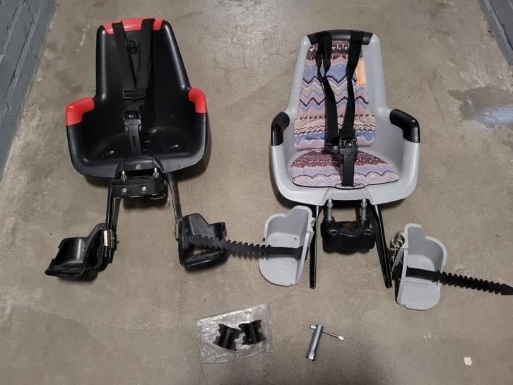 Twee Bobike kinderfietsstoellen voor voorop, Fietsen en Brommers, Fietsaccessoires | Fietsstoeltjes, Gebruikt, Voorzitje, 0 t/m 13 kg
