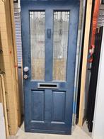 Buitendeur met glas in lood - zware kwaliteit, Ophalen, Gebruikt, 80 tot 100 cm, Buitendeur