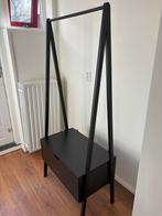 Zwarte Kledingrek met Lade, Huis en Inrichting, Kasten | Kledingkasten, Ophalen, Overige materialen, Minder dan 50 cm, Zo goed als nieuw