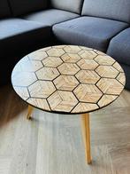 Salontafel rond – Hout met epoxy | Stoer en Handgemaakt, Eikenhout, 50 tot 100 cm, Design, Rond