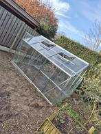 Tuinkas gehard glas 3x1.90, Tuin en Terras, Ophalen of Verzenden, Glas, Gebruikt, Aluminium