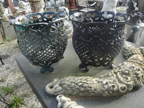 metalen engelse bloempotten voor binnen of buiten, Tuin en Terras, Bloempotten, Metaal, Binnen, Balkon, Tuin, Rond, Ophalen of Verzenden