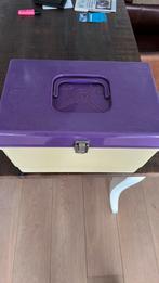 Vintage naaibox paars, Hobby en Vrije tijd, Naaien en Fournituren, Ophalen of Verzenden, Gebruikt, Knoop of Knopen