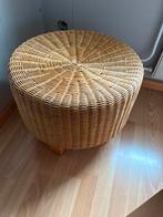 Rieten kruk/ poefje, Ophalen, Minder dan 50 cm, Rond, Riet of Rotan