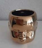 😊Goudkleurige vaasje gezichtje van Madam stolz, Huis en Inrichting, Woonaccessoires | Vazen, Overige kleuren, Aardewerk of Porselein