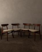 Vintage CH30 eetkamerstoelen Hans J. Wegner Carl Hansen, Ophalen, Hout, Gebruikt, Bruin