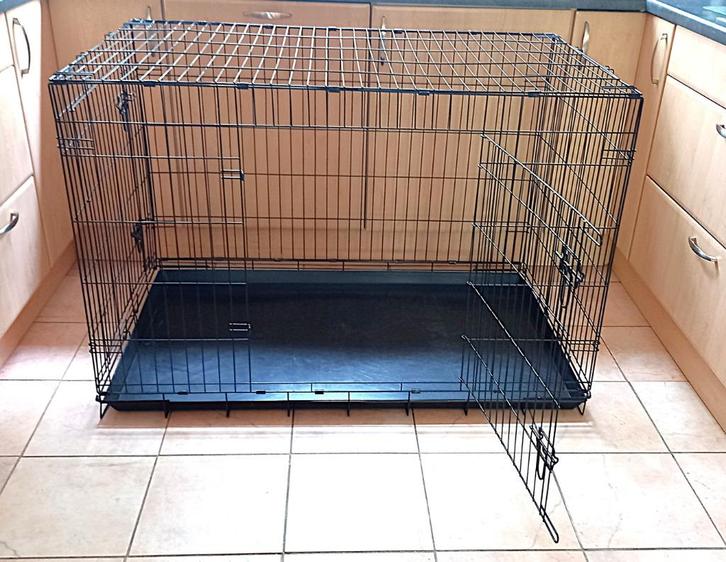 Stevige inklapbare XXL bench - zwart - 122x74x8 cm, Dieren en Toebehoren, Hondenbenches, Ophalen