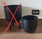 Zwarte metalen bloempotten Home Accents, Rond, Binnen, Ophalen of Verzenden, Zo goed als nieuw