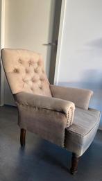 Linnen stoel, Huis en Inrichting, Fauteuils, Ophalen, Zo goed als nieuw, 75 tot 100 cm, 50 tot 75 cm