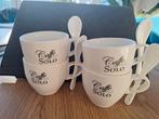 Riviera Maison Caffè Solo bekertjes, Ophalen of Verzenden, Zo goed als nieuw, Overige stijlen, Kop(pen) en/of Schotel(s)