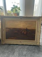 Oud schilderij – Herder met schapen – Haagse School stijl, Antiek en Kunst, Ophalen