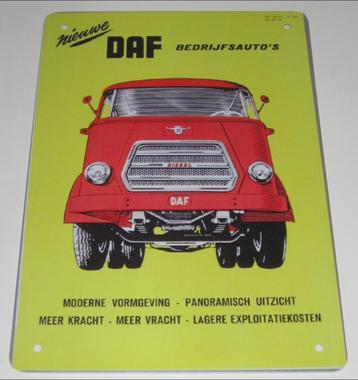 DAF TRUCK : Metalen Bord DAF - Bedrijfsauto´s beschikbaar voor biedingen