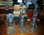 Diverse zware kristallen karaffen kristal karaf o.a. whiskey, Ophalen of Verzenden