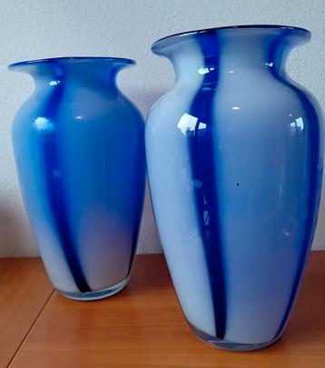 Design glas vazen blauw beschikbaar voor biedingen