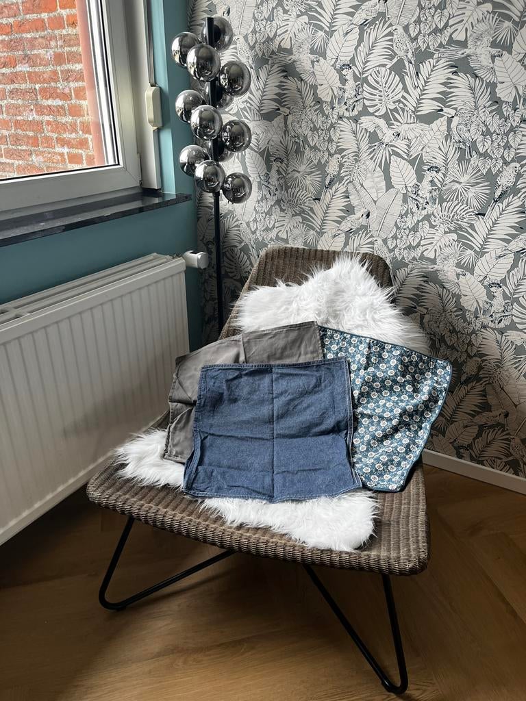 Ikea Radviken lounge stoel rotan met 3 kussenslopen en mat, Huis en Inrichting, Fauteuils, Ophalen, Zo goed als nieuw, Minder dan 75 cm