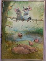 Schilderij: Muizen en Varkens Ingrid en Dieter Schubert, Antiek en Kunst, Ophalen of Verzenden
