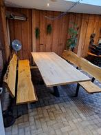 Boomstamtafel met banken - 260cm, Ophalen, Gebruikt