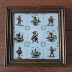 Ingelijste gekleurde tegel 15 x 15 cm soldaten, Antiek en Kunst, Antiek | Wandborden en Tegels, Ophalen of Verzenden