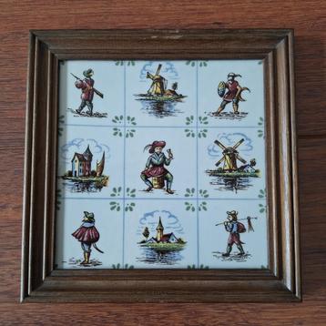 Ingelijste gekleurde tegel 15 x 15 cm soldaten beschikbaar voor biedingen