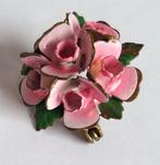 Antieke kleine roze rozen broche, Ophalen of Verzenden, Overige materialen, Broche