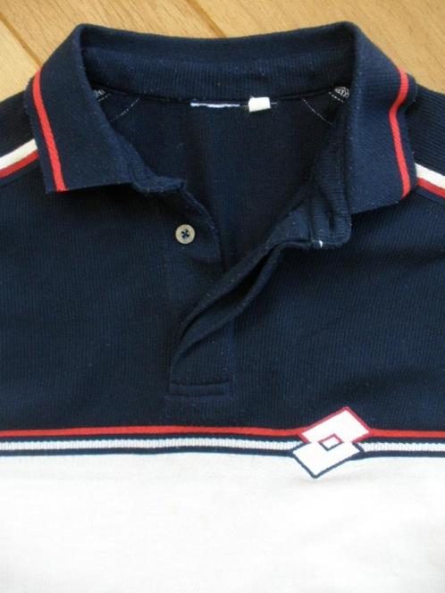 LOTTO polo t -shirt ecru blauw maat M, Kleding | Heren, Polo's, Zo goed als nieuw, Blauw, Verzenden