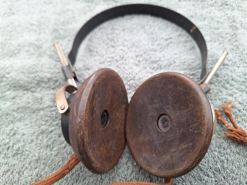 Oude Duitse koptelefoon, 2e wereldoorlog., Verzamelen, Militaria | Tweede Wereldoorlog, Landmacht, Helm of Baret, Duitsland, Ophalen of Verzenden