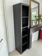 Kast, Ikea Kallax, zwart, 5 vakken, Ophalen, Met plank(en), Minder dan 50 cm, Overige materialen