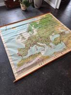 Oude schoolkaart van Europa - Groot formaat, Antiek en Kunst, Ophalen, Aardrijkskunde