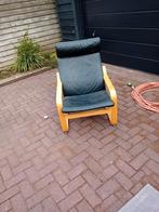 Ikea stoel zwart leer zit heel fijn, Huis en Inrichting, Stoelen, Ophalen