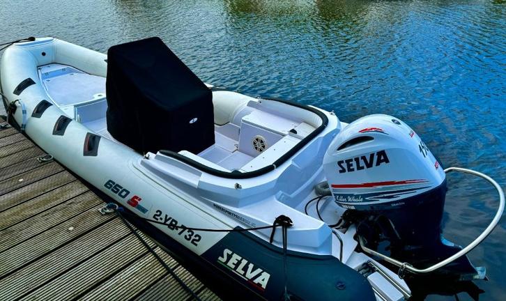 Rib | SELVA 650 S-Line | 175PK | Slechts 160 draaiuren, Watersport en Boten, Motorboten en Motorjachten, Zo goed als nieuw, Polyester