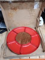 Vintage retro snack schaal op draaischijf, Verzamelen, Retro, Ophalen, Huis en Inrichting