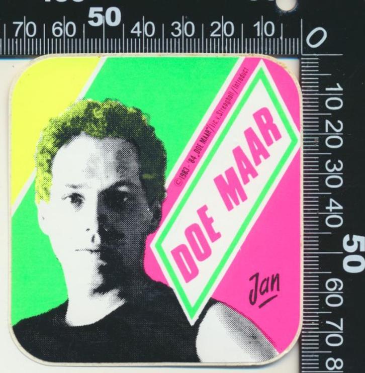 Sticker: Doe Maar - Jan (3), Verzamelen, Stickers, Zo goed als nieuw, Bedrijf of Vereniging, Ophalen of Verzenden