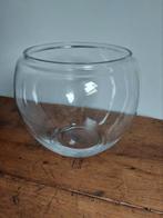 Glazen vaas, rond, Gebruikt, Overige kleuren, Ophalen of Verzenden, Glas