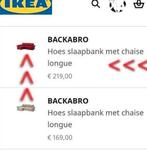 Gloednieuwe bankhoes voor IKEA Backabro, Ophalen of Verzenden, Nieuw, Stof, Minder dan 150 cm