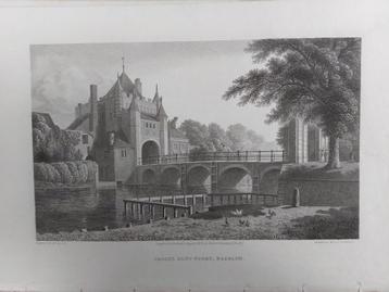 1 / Groote Hout-Poort Grote Houtpoort Haarlem Gravure 1825 beschikbaar voor biedingen