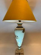 Klassieke keramische tafellamp met bloemendecor – 67 cm hoog, Ophalen of Verzenden