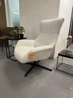 Creme fauteuil - boucle fauteuil - draaibare fauteuil, Ophalen, Nieuw, 75 tot 100 cm, Stof