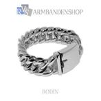 Rvs zilver staal nieuwe armband Rodin, Verzenden, Nieuw, Zilver, Staal