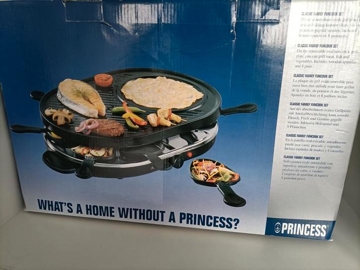 Princess Classic Family Funcook Set - Tafelgrill, Witgoed en Apparatuur, Grillplaten, Zo goed als nieuw, Tafelgrill, Vaatwasmachinebestendig