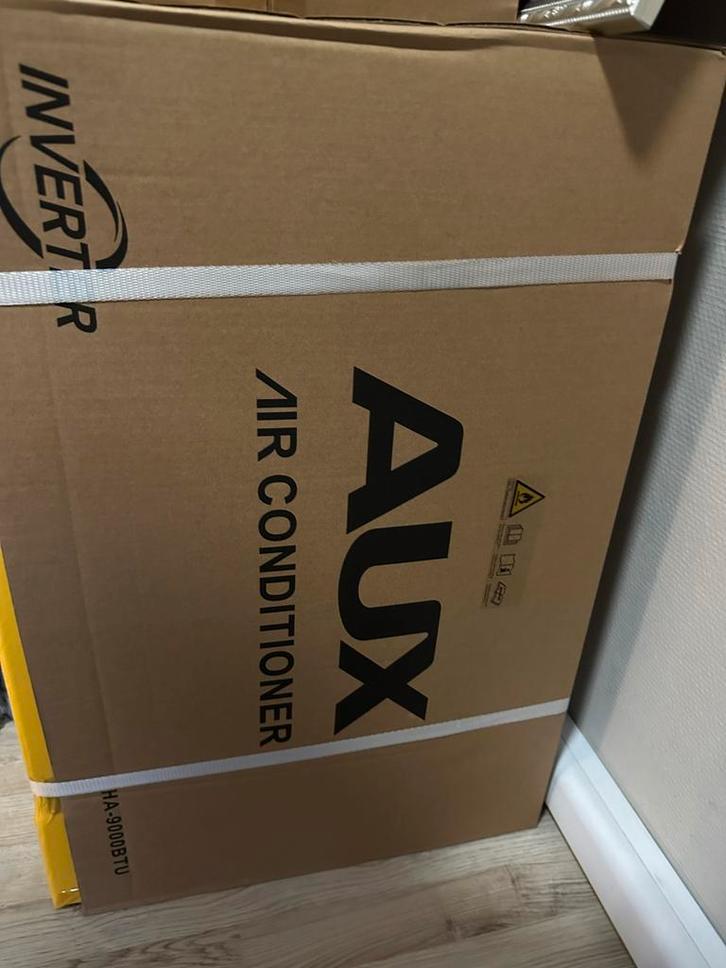 AUX Airconditioner - Nieuw in doos!, Witgoed en Apparatuur, Airco's, Nieuw, Wandairco, 100 m³ of groter, 3 snelheden of meer, Koelen en Ontvochtigen