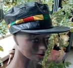 Vintage leren rasta reggae  jamaica pet, Ophalen of Verzenden, Gedragen, Pet