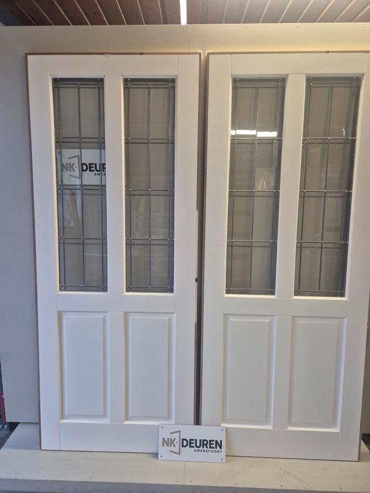 Luxe Ensuite deuren Glas in Lood deur (186x231,5) NIEUW, Doe-het-zelf en Verbouw, Deuren en Horren, Nieuw, Binnendeur, 215 cm of meer