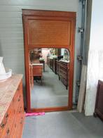 antieke mahonie schouw spiegel   bed kapstok, Ophalen of Verzenden, Rechthoekig, 50 tot 100 cm, 150 tot 200 cm