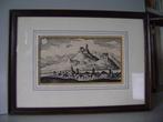 Mooi ingelijste gravure van Burg Nassau 30x21cm, Ophalen of Verzenden