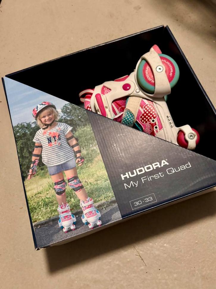 Mooie Hudora verstelbare meegroei-rolschaatsen maat 30-33, Kinderen en Baby's, Speelgoed | Buiten | Rolschaatsen, Zo goed als nieuw