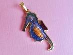 jwg Vintage 70s cloisonne emaille zeepaardje hanger bedel, Verzenden, Overige materialen
