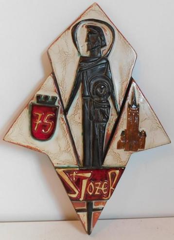 Religieus keramiek wandpaneel / plaquette beschikbaar voor biedingen